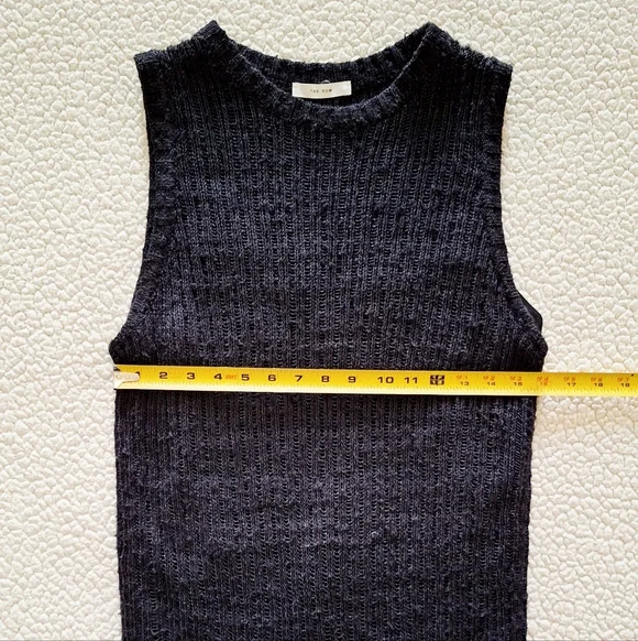 THE ROW Cutro Open Knit Silk Sleeveless Maxi Dress Midnight Blue M Org $2,550 - Picture 14 of 16